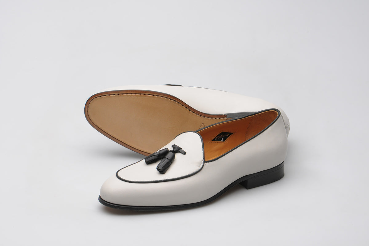 Wildsmith Model 88 mens leather-soled belgian tassel loafers