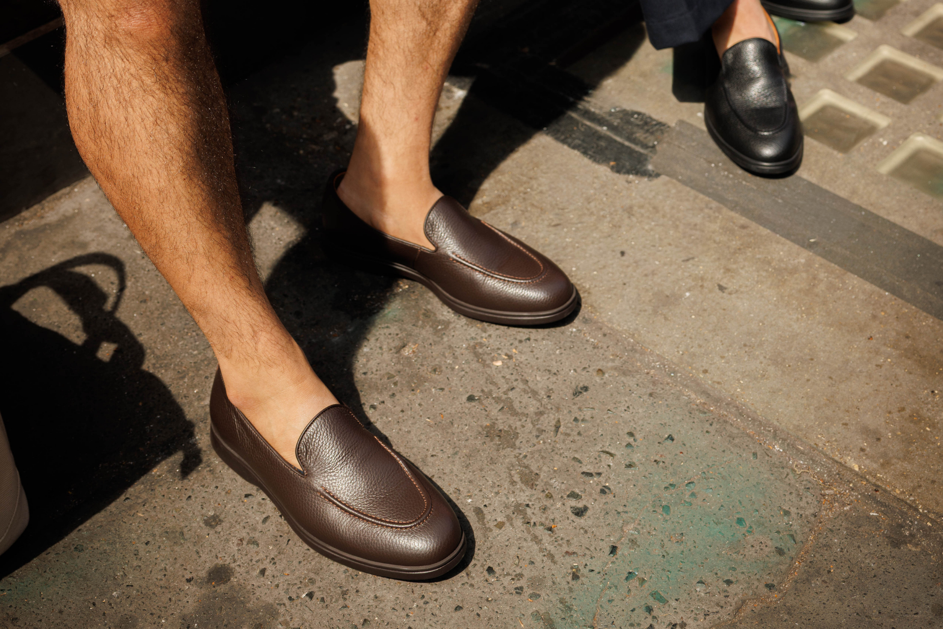 Wildsmith Model 1 mens rubber-soled raised apron loafers