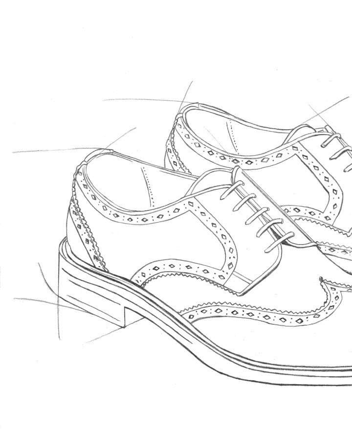 Sketch of a diamond brogue