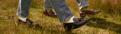 Loafers on grass