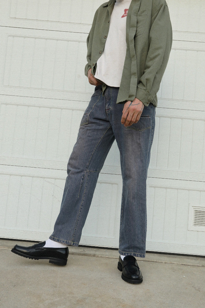 Model wearing Model 55 loafers