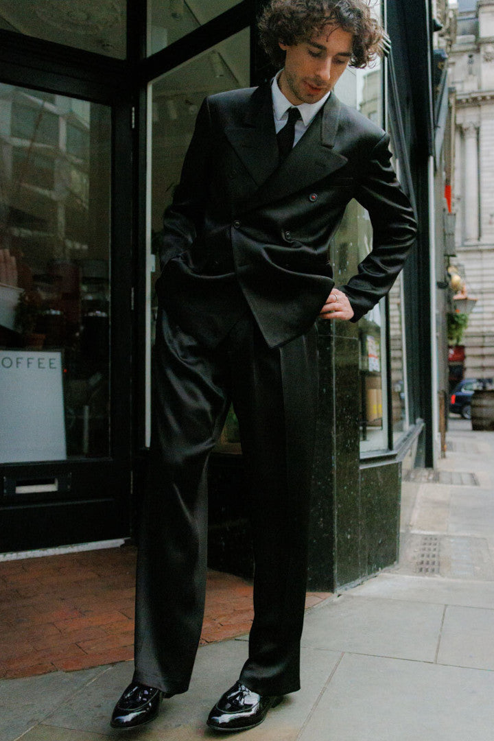 Model wearing Model 88 loafers