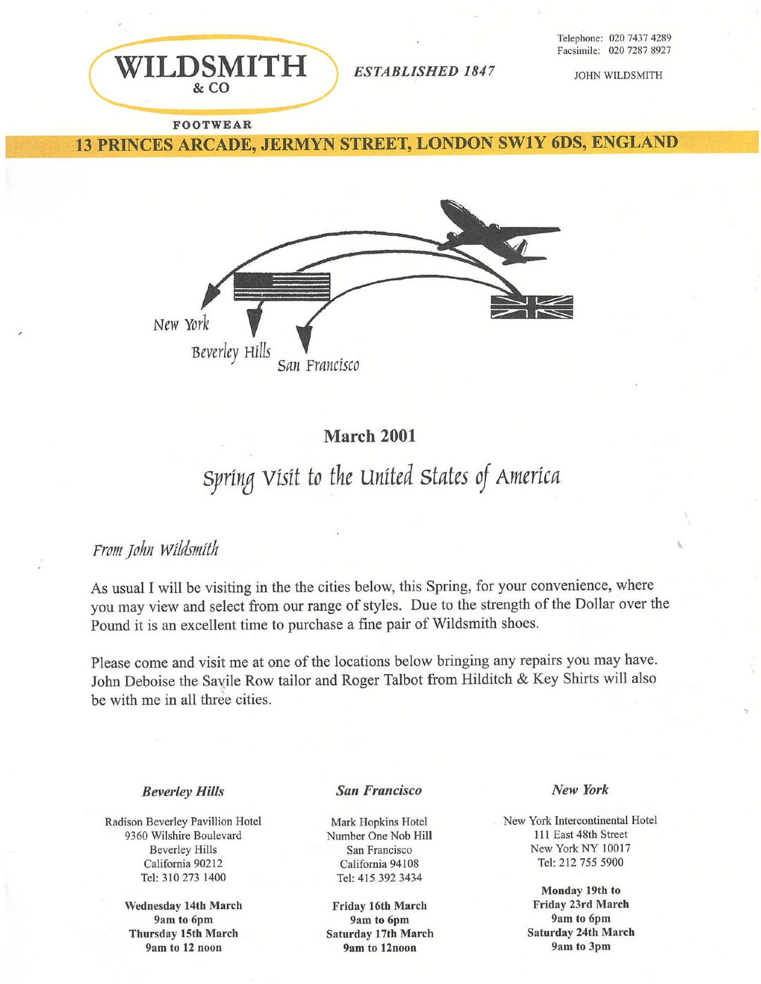 Photo of a Wildsmith design sheet